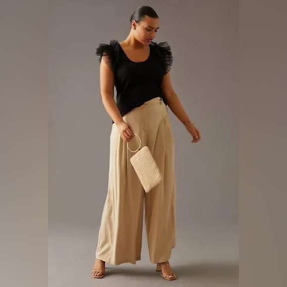 Anthropologie DOLAN Tulle Sleeve Black Tank Top - Picture 5 of 10